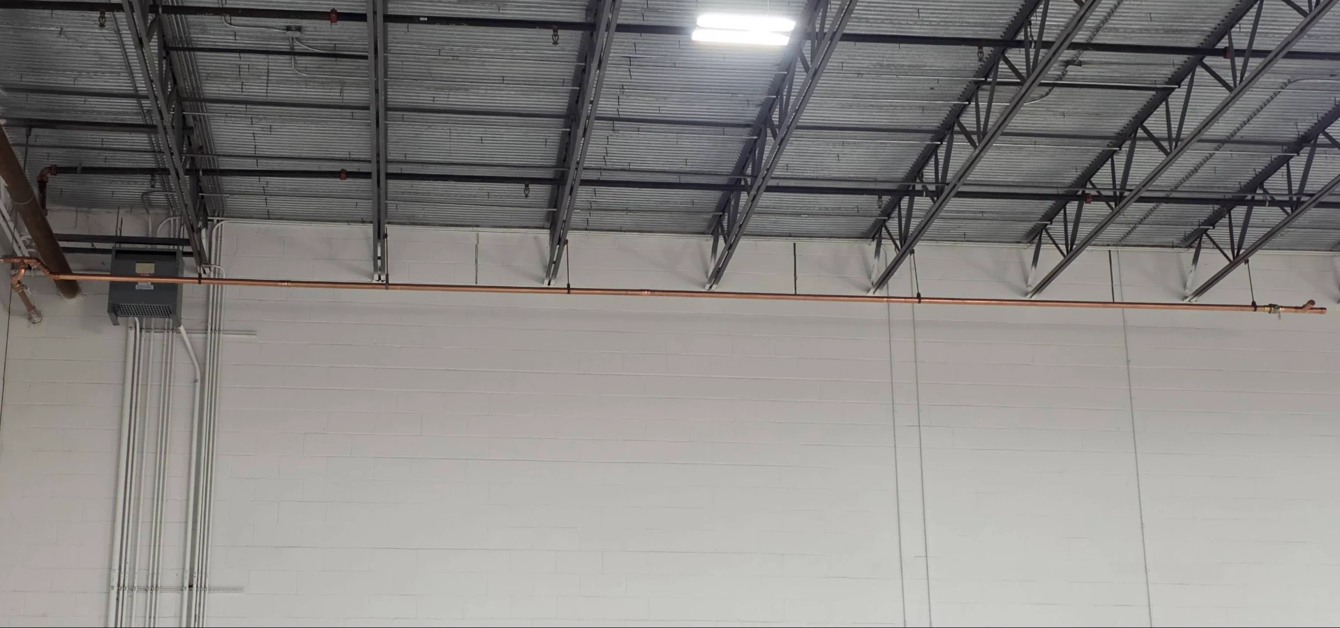 Copper plumbing pipework